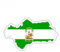 AeRko Calcomanía autoadhesiva para Andalucía España mapa bandera pegatina coche impermeable auto decoraciones en parachoques ventana trasera portátil (tamaño: 17 cm-lado más largo)