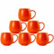 superyes Orange Coffee Mugs Set of 6 for Latte Cappuccino Cup Ice Cream Hot Chocolate 12oz