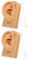 FRCOLOR 2 Sets Countertop Silicone Ear Multi-function Earring Holder Wear-resistant Fake Ear for Jewelry Display