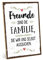 TypeStoff Holzschild mit Spruch – FREUNDE - FAMILIE ZUM AUSSUCHEN – im Vintage-Look mit Zitat als Geschenk und Dekoration - HS-00605-X