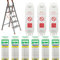 Mineup Ladder Tags, 3 Holders and 6 Ladder Inspection Tag Inserts, Waterproof Ladder Inspection Tags, Ladder Tag kit with Cable Ties and Markers for Indoor Outdoor Use, Fits All Ladder Types