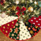 Weihnachtsbaum Decke, 120CM Grün Rot Weihnachtsbaum Rock, Rund Weihnachten Baumdecke, Polyester Weihnachtsbaumdecke, Graffiti Tannenbaumdecke, Retro Christbaumdecke für Winterferien Weihnachten Party
