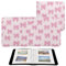 SKYSHU Album fotografico a 3 anelli in pelle PU rosa, grande impermeabile, fai da te, album per scrapbooking, con 40 pagine bianche staccabili, per famiglia, matrimonio, ricordo della vita del bambino