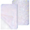 12 Sheets Holographic Sticker Paper, A4 Transparent Holographic Overlay Lamination Vinyl, DIY Self Adhesive Glitter Laminate Waterproof Sticker Paper for Decoration, Starry Sky+Broken Glass Pattern