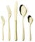 Alata Vienna Lot de 30 couverts en acier inoxydable poli 18/10 pour 6 personnes Champagne doré Couverts 30 pièces Brillant Passe au lave-vaisselle