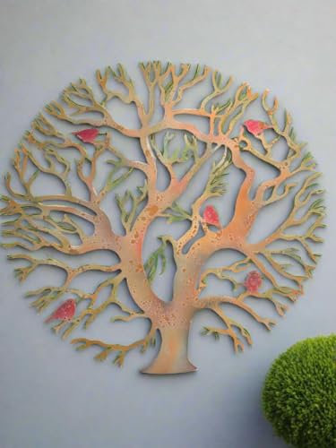 Marissa's Garden & Gift Frameless 60cm tree of life wall art (Coloured)