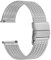 WOCCI 16mm Elite Uhrenarmband aus Metall für Damen und Herren, Gewebtes Mesh Armband, 316L Edelstahl, Schnellverschluss, Verbesserte Faltschließe (Silber)