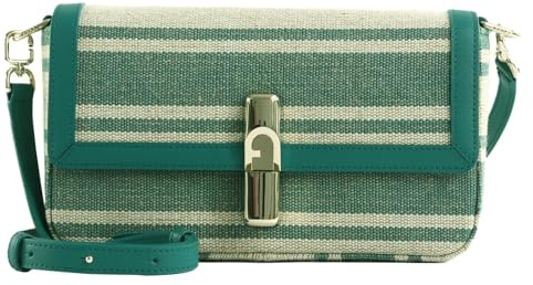 Furla Schultertasche Umhängetasche Iride Crossbody Bag Toni Amatore Blue dunkelgrün creme