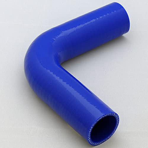 90 degree Silicone Turbo and Coolant Reinforced Hose Elbow ID: 40mm - Blue