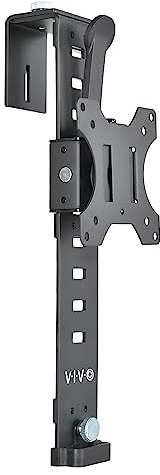 VIVO Black Office Cubicle Bracket VESA Monitor Mount Stand Hanger Attachment Adjustable Clamp for 17 to 32 inch Screen (MOUNT-CUB1)