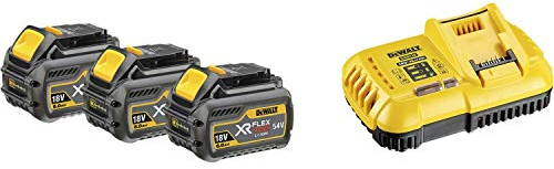 Dewalt Akku-Starterkit DCB118T3 18 Volt/54 Volt 3 Stück 6Ah Akkus und Ladegerät