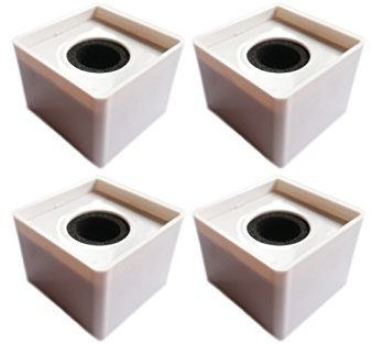Actopus 4PCS White Microphone Cube Interview Square Mic Flag Studio Equipment
