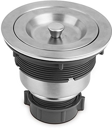 Serene Valley 3-1/2-inch Kitchen Sink Strainer Assembly, 304 Premium Stainless Steel Construction with Removable Deep Waste Basket and Sealing Lid