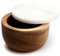 jalz jalz Salt Box Spice Pinch Pot Natural Acacia Wood Base Marble Lid Elegant Design Decorative Box