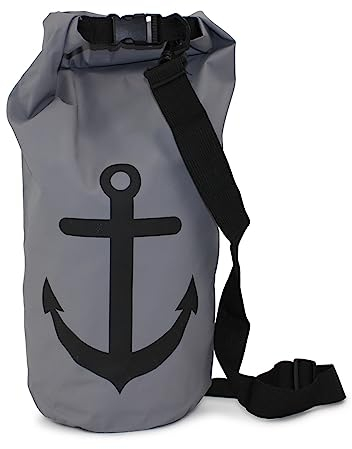 Sonia Originelli 20 Liter Seesack Anker Wasserfest Trockensack Survival Bag Farbe Grau