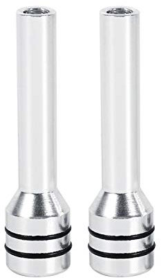 Fydun Auto Türverriegelungs Abdeckung 2 Stücke Aluminium Innentürschloss Türverriegelungsstift Pins Abdeckung Universal Auto Lkw (Silber)