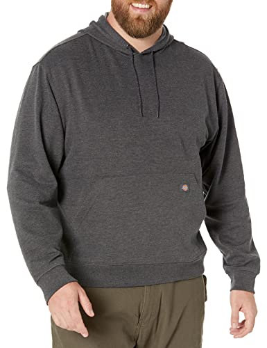 Dickies Pullover Fleece Hoodie Giacca di Pile, Grigio (Dark Heather), XXL Uomo