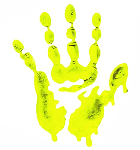 BIKE-label Auto Motorrad Aufkleber Sticker Zombie Hand Neon Gelb 400099VA