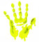 BIKE-label Auto Motorrad Aufkleber Sticker Zombie Hand Neon Gelb 400099VA