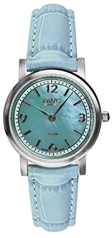 BWC Swiss Damen Uhr Analog Quarz mit Leder Armband 200405008