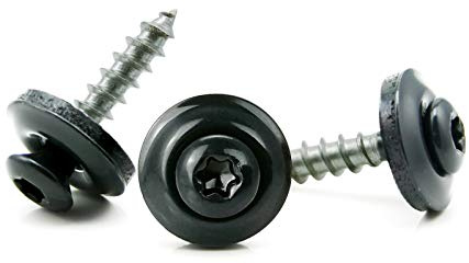 Spenglerschrauben anthrazitgrau A2 Edelstahl V2A 15mm Dichtung Torx 20 farbige Spenglerschraube - Anthrazitgrau - RAL 7016 (50, 4,5 x 45 mm)
