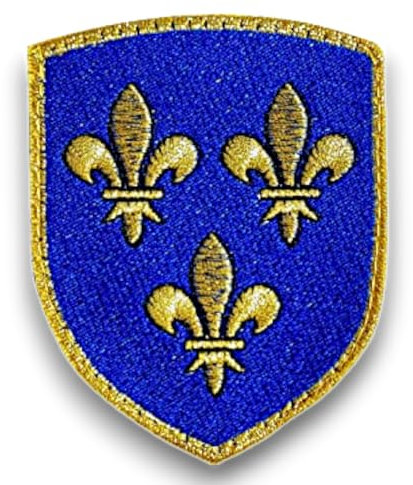 Blason patch écusson Royaume de France brodé avec dos Scratch - Région Ile de France