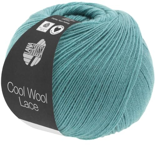 LANA GROSSA Cool Wool Lace | Extrafeine Merinowolle waschmaschinenfest und filzfrei | Handstrickgarn aus 100% Schurwolle (Merino) | 50g Wolle zum Stricken & Häkeln | 400m Garn FB 5