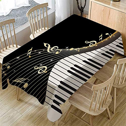 SSXCO Paño de Mesa Piano Music Pattern Paño de Mesa Rectangular Tea Table Cover Dining Home Decor Mantel al por Mayor, A, consulte a continuación Las descripciones de tamaño