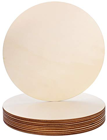 10Pcs Runde Naturholzscheiben,holzscheiben 20cm durchmesser,dünne holzscheiben,Unvollendete Runde Holzscheibe mit 2mm Dicke,Flache Holzplättchen Kreise für Dekoration Handwerke Bemalen,Untersetzer.8in