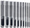DXLing 10 Pièces Poinçon Creux en Acier Rond 1 mm à 10 mm Creux Poinçon en Cuir Outils de Perforation de Trou Creux de Cuir pour Bande de Montre Ceinture de Joint Chaussure Tissu Vêtements en Toile