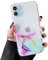 DEFBSC Case for iPhone 11, Marble Texture Semi-Transparent, Watercolour Pattern Slim Soft TPU Bumper Shockproof Back Cover - Green