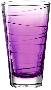 Leonardo Vario Struttura 026837 Verre à long drink lavable au lave-vaisselle Verre coloré Violet 280 ml