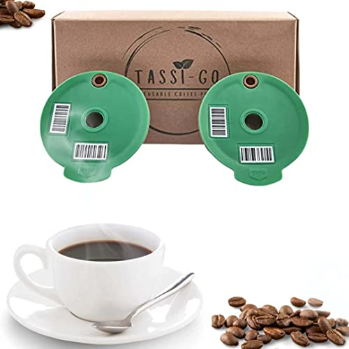 TASSI-GO nachfüllbare Kaffeekapseln für Kaffee | Wiederbefüllbare alternative Kaffeepads für Bosch Tassimo-Kaffeemaschinen – 2x 180 ml (2er-Set)