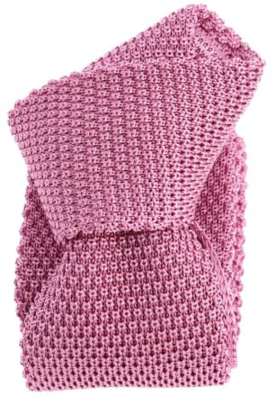Tony & Paul. Cravate tricot. TONY, Soie. Rose Panther - Uni - FABRIQUE EN ITALIE.