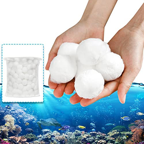 YARDIN Filterbälle Filterballs für Sandfilteranlagen, Filterkugeln Filtermaterial 2100g ersetzen 75 kg Filtersand für Pool Sandfilter, Sandfilteranlage, Schwimmbad, Filterpumpe, Aquarium, Weiß