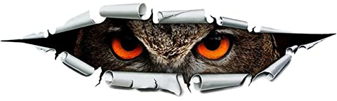 Eule Autoaufkleber, MoreChioce Persönlichkeit 3D Tier Auto Aufkleber PVC Wasserdicht Auto Sticker Dekoration Karosserie Decal Abziehbild Wand Tattoo Körper Aufkleber für Autofenster Stoßstange,Eule
