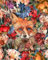 JanFebMar Peinture par Numéro Adulte Enfant, DIY Paint by Numbers Kit sans Cadre 40 x 50 cm, pour Décoration Intérieure,Le renard et la fleur