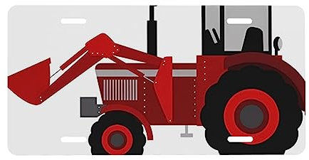 Cartoon-Traktor, personalisiertes Nummernschild, Cartoon-Traktor, Auto, LKW, Frontschild, Metall-Nummernschild-Abdeckungsrahmen für Auto, 15,2 x 30,5 cm