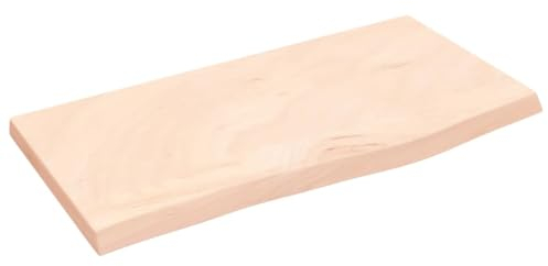vidaXL Waschtischplatte, Multifunktional Arbeitsplatte mit Naturkante, Waschtischkonsole Tischplatte für Badezimmer, Holzplatte Platte Badmöbel, 60x30x2 cm Massivholz Unbehandelt