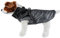 wasserdichte Hundejacke, Warm Hundejacke für Hunde, Hundejacke mit Ring für Geschirr - Grau/schwarz, S