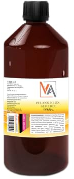 Vital Aroma Glycerin 99,8% Pflanzliches Glyzerin EP/USP/DAB Pharmaqualität Glycerol 1000 ml, 1 Liter Flasche UV-Schutz
