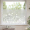 dktie Fensterfolie Blickdicht Sichtschutzfolie Fenster Milchglasfolie Botanisches Muster Statisch Haftend Anti-UV Kein Kleber Wiederverwendbar Geeignet für Wohnzimmer, Schlafzimmer 44,5 x 200 cm