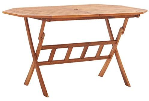 SMTSEC Klapptisch Gartentisch 135x85x75cm Akazienholz massiv