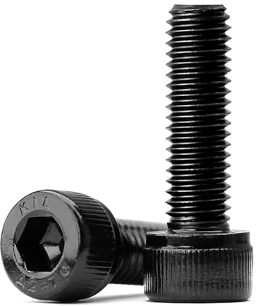 (50 Stück) M5x8mm Zylinderschrauben mit Innensechskant 304 Edelstahl Schwarzes Oxid Zylinderkopfschrauben Vollgewinde