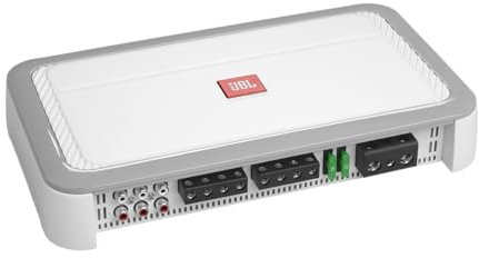 JBL MA754 - High Performance 4-Channel Marine Amplifier, 200 watts RMS x 2 at 4 ohms in bridged Mode (4-ohm Stable in bridged Mode), Preamp and Speaker-Level inputs