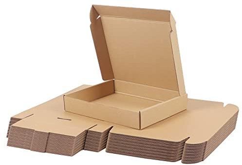 RLAVBL 25 Stück Braune Versandkartons mit den Maßen 30,5 x 22,9 x 5,1 cm für den Versand von Gegenständen, Spielzeug und Geschenken