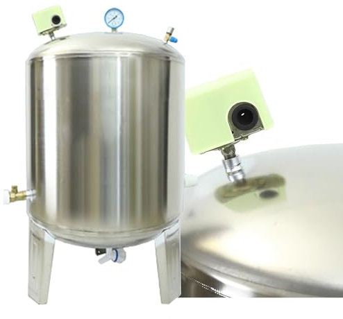 Vaso de expansión Tanque de presión de agua de 60 100 160 200 250 300 400 L de acero inoxidable para bomba de agua/pozo, contenedores verticales de vejiga de almacenamiento de agua con kit de montaje