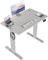 Flamaker Höhenverstellbarer Schreibtisch, Elektrischer Schreibtisch Höhenverstellbar für Steh-Sitz, Computertisch mit Memory-Funktion, Stabiler Tisch Standing Desk, Bürotisch,100 x 60 cm,Grau