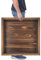 YEXEXINM 24 x 24 Inches Extra Large Square Ottoman Tray, Rustic Serving Wooden Trays, Classic Black Walnut Wooden Decorative Serving Table Tray for Living Room Kitchen Counter