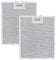 Mivanta 2 Pack Cooker Hood Filter 320x260mm 5-Layer Aluminum Grease Filter Universal Kitchen Extractor Fan Filters Replacement Mesh for Cooker Hoods and Vent Systems